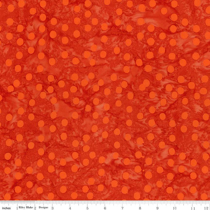Batiks Basics Polka Pop Chili