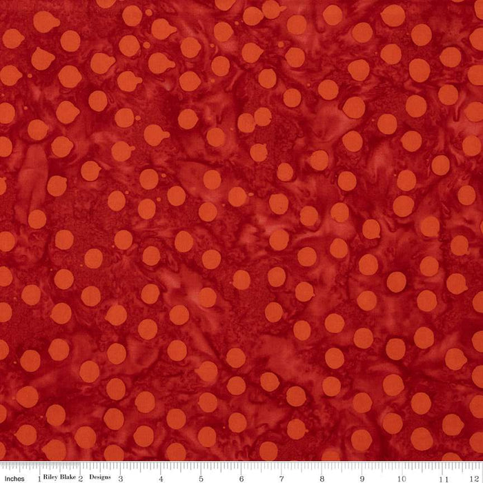 Batiks Basics Polka Pop Spice