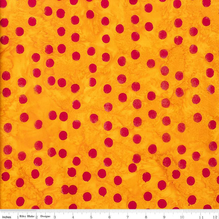 Batiks Basics Polka Pop Butterscotch