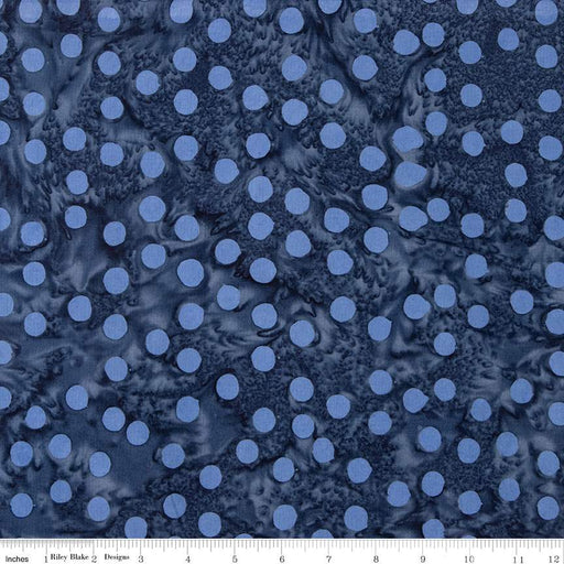 Batiks Basics Polka Pop Stone Blue
