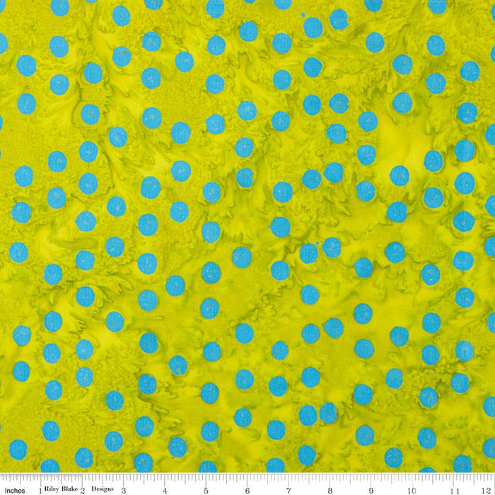 Batiks Basics Polka Pop Green Apple