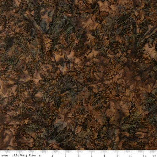 Batiks Basics Color Play Mottled Black Bean