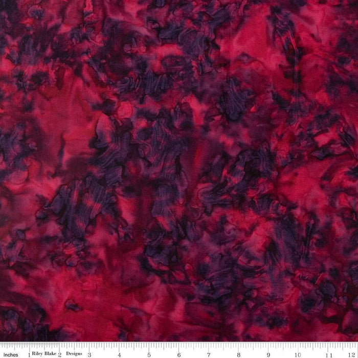 Batiks Basics Color Play Mottled Raspberry Nightshade