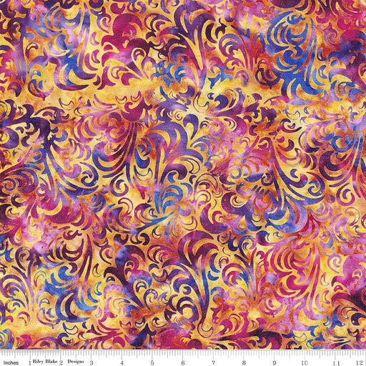 Batiks Basics Twirl & Swirl Golden Moxie