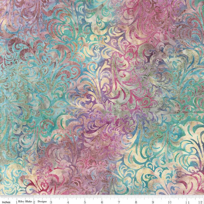 Batiks Basics Twirl & Swirl Winter Mint