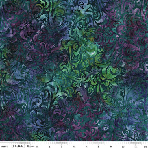 Batiks Basics Twirl & Swirl Peacock