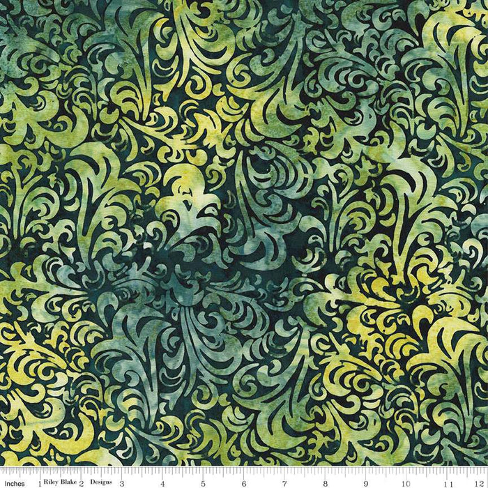 Batiks Basics Twirl & Swirl Peridot Fern