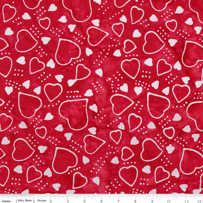 Love Punch Batiks - Hearts - Sassy