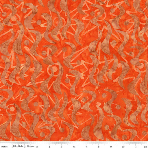 Batiks Starburst Groove Mango Tango