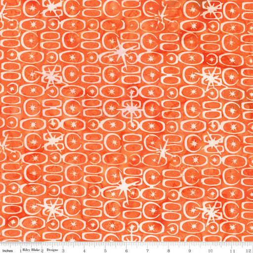 Batiks Starburst Groove Tangerine