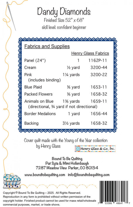 Dandy Diamonds Quilt Pattern