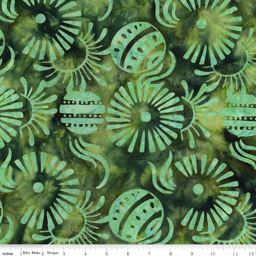 Wide Back Batiks Starburst Groove Forest Dream