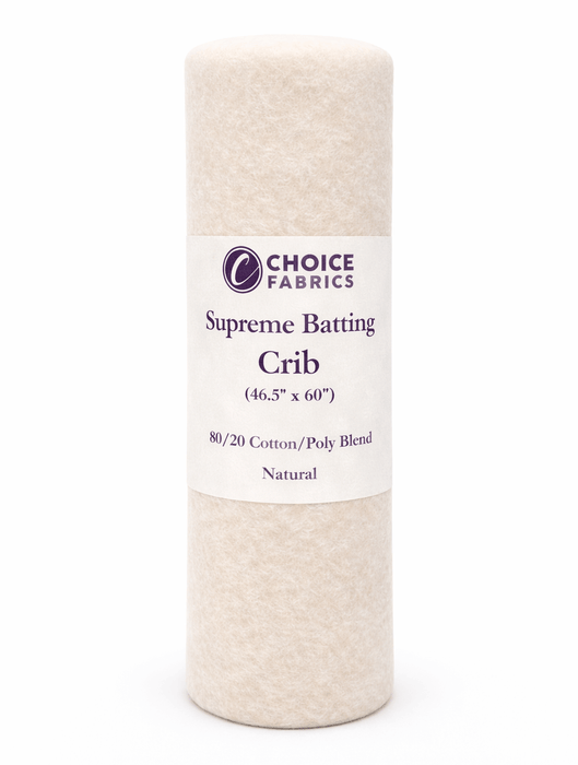 Choice Supreme Batting - 80/20 Cotton/Poly Blend - Crib (46.5" x 60")