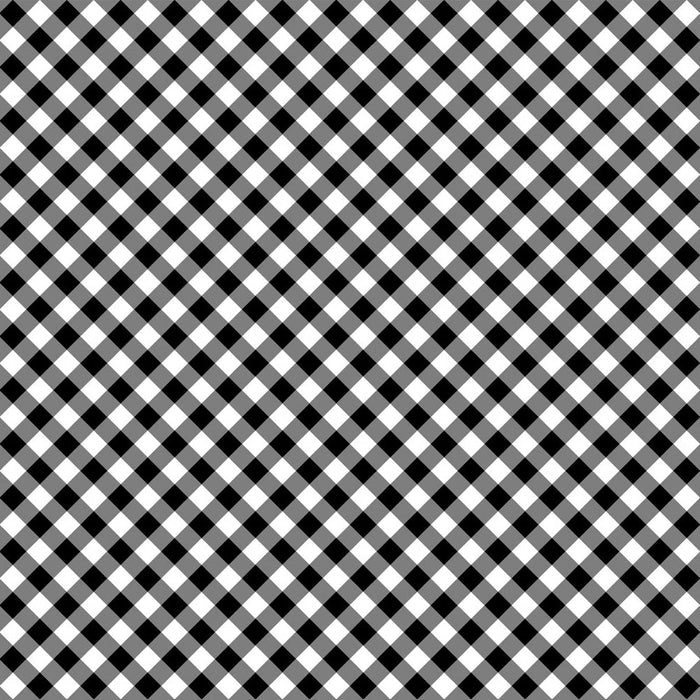 Barely Basics Gingham Quilting Cuddle Black Fabric Per Yard