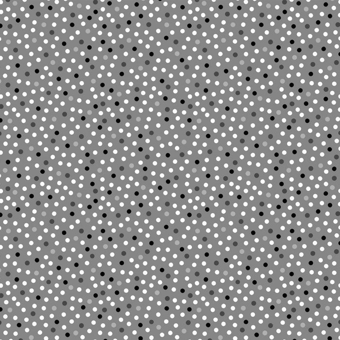 Barely Basics Lots a Dots Quilting Cuddle Gray Fabric Per Yard