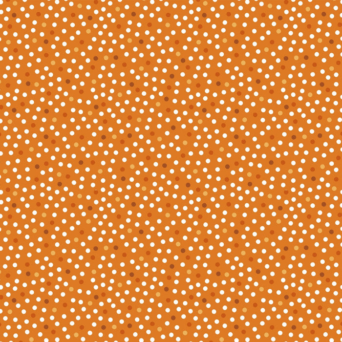 Barely Basics Lots a Dots Quilting Cuddle Orange Fabric Per Yard