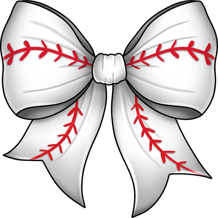 Baseball Bow Fabric Panel