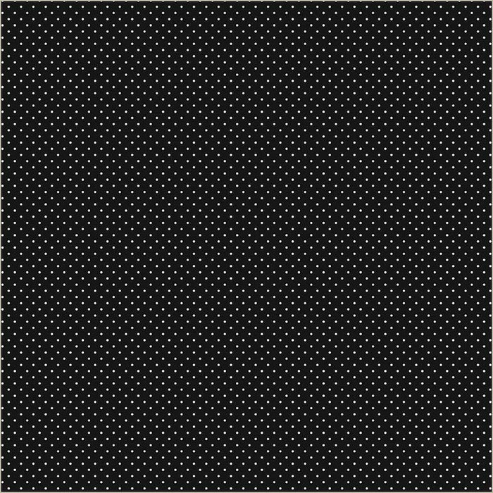 Black Verona Dots Cotton 44”/45” Fabric Per Yard