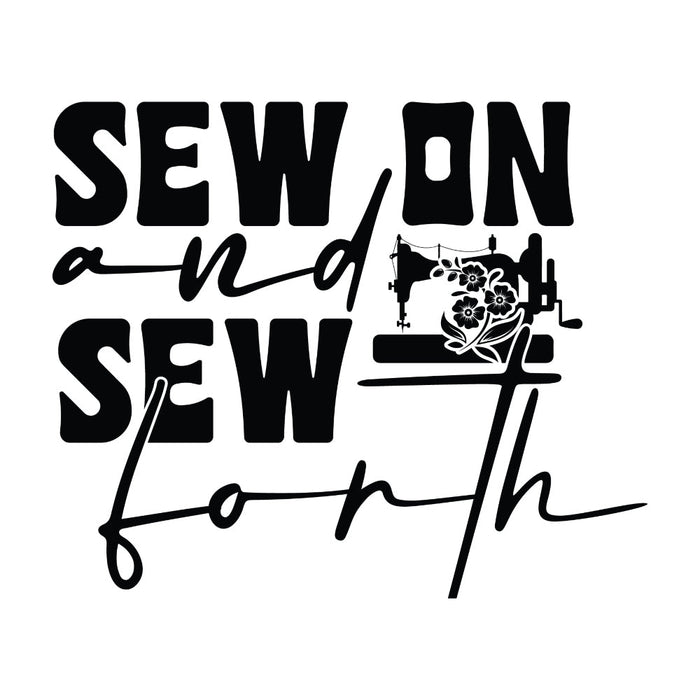 Black and White Sew On and Sew Forth Fabric Panel