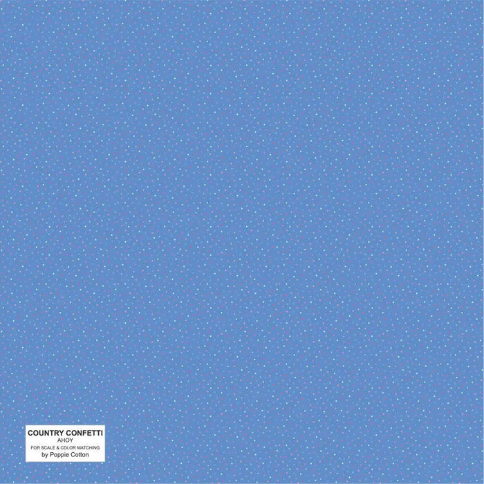 Blue Ahoy Cotton 44"/45" Fabric Per Yard