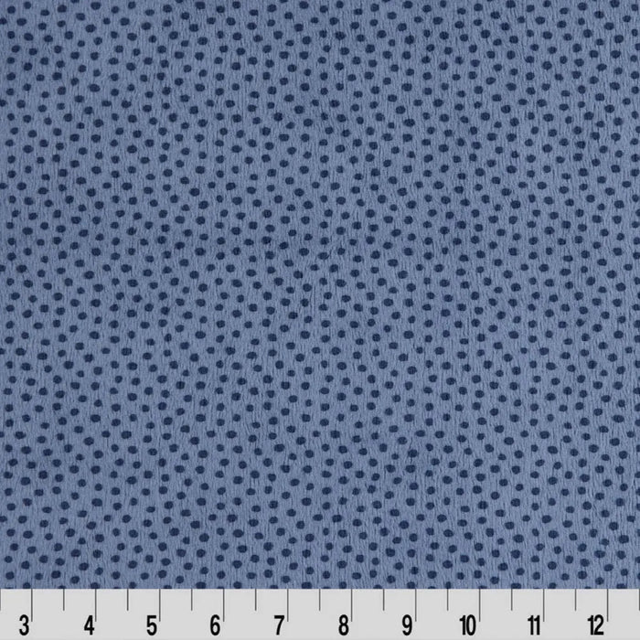 Blue Extra Wide Dottie Cuddle Jeans Fabric per yard