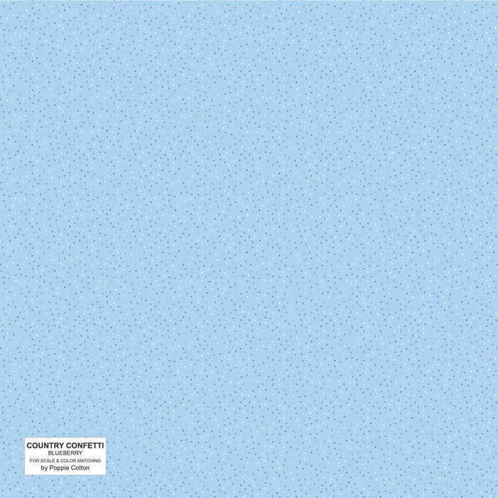 Blueberry Blue Cotton 44"/45" Fabric Per Yard