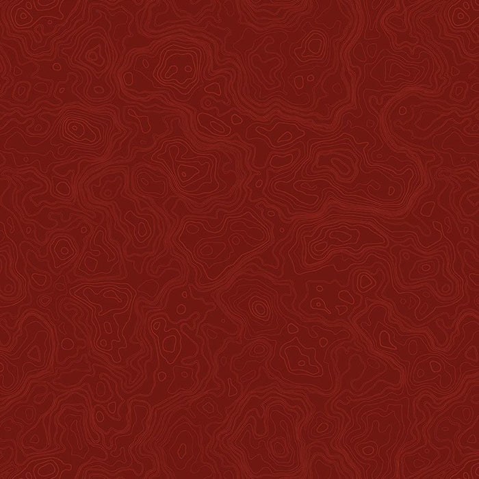 Burgundy Topography Map Path to Freedom Cotton 44"/45" Fabric Per Yard
