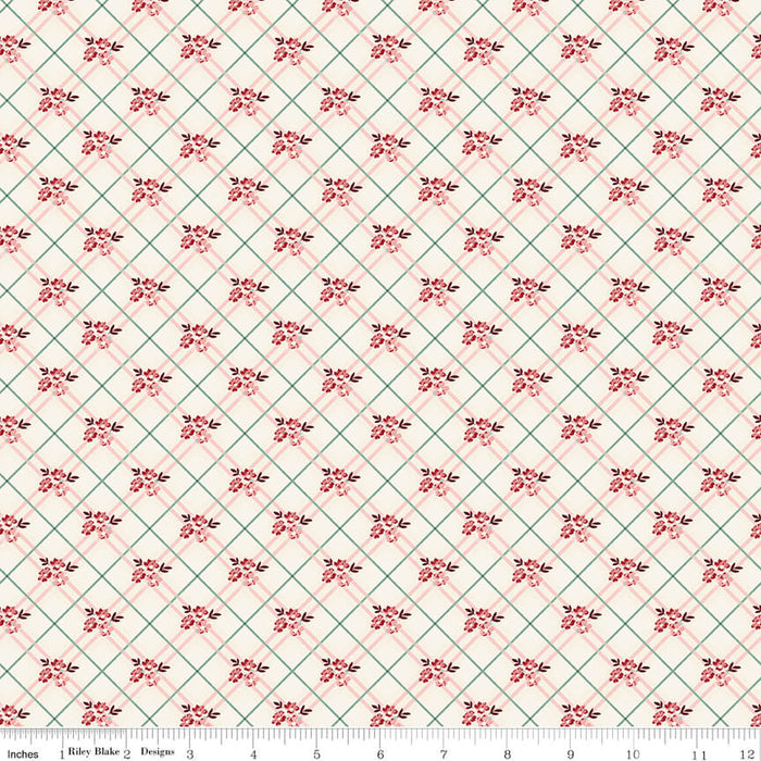 Love You Always - Floral Plaid - Cream