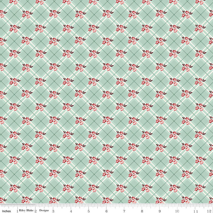 Love You Always - Floral Plaid - Mist