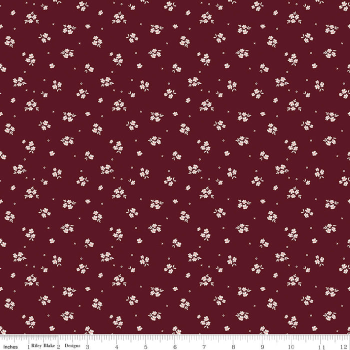 Love You Always - Ditsy - Maroon