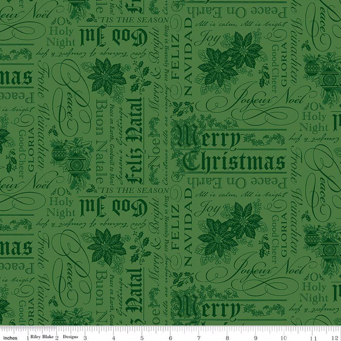 RB Text Green - Poinsettias at Christmas