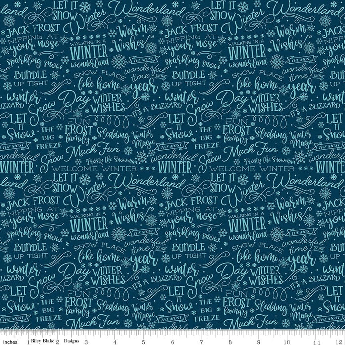 A Perfect Winter Text Navy