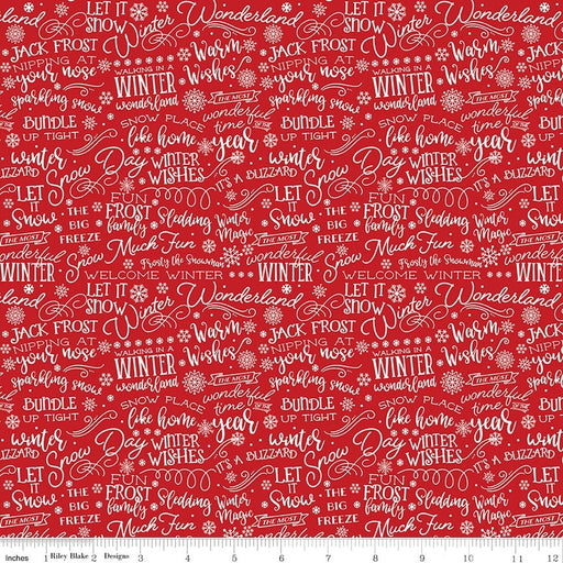 A Perfect Winter Text Red