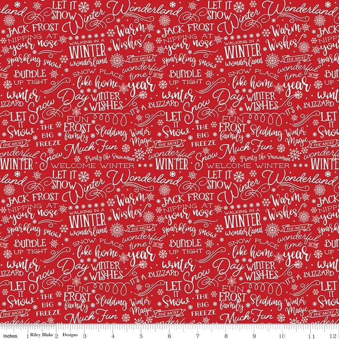 A Perfect Winter Text Red
