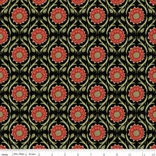 Tangled Garden Medallions Black