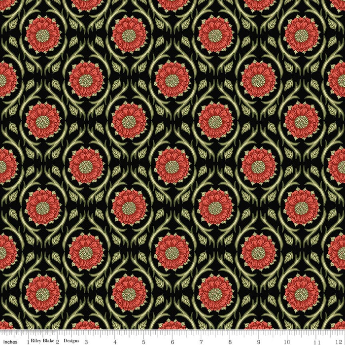 Tangled Garden Medallions Black