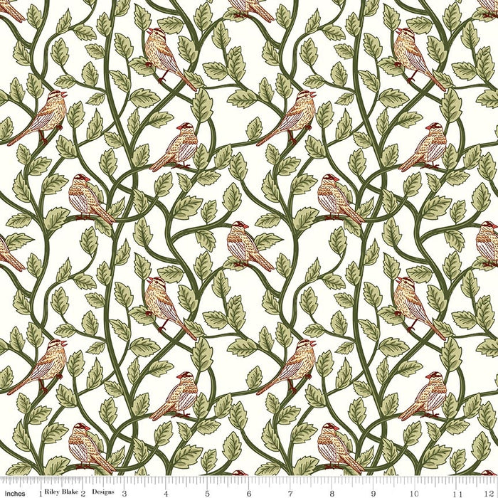 Tangled Garden Birds Cream