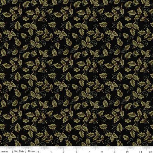 Tangled Garden Leaves Black