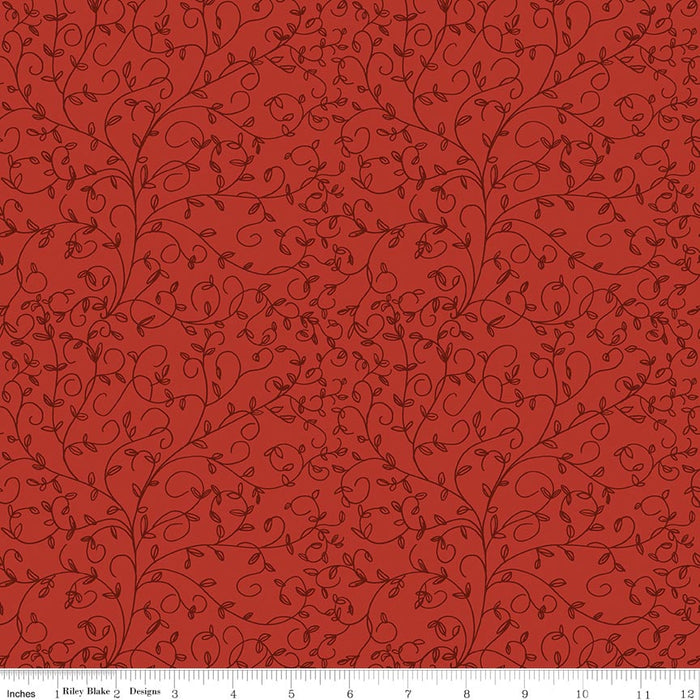 Tangled Garden Vines Red