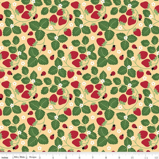 Little Ladybug Strawberries Yellow