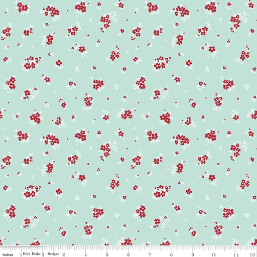 Little Ladybug Mini Flowers Blue
