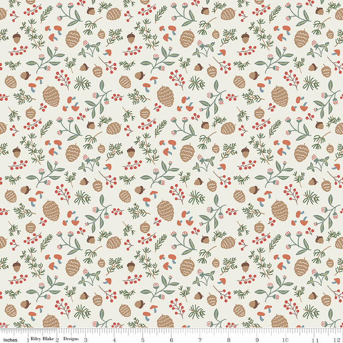Upper Pines Forage Cream Quilt Fabric