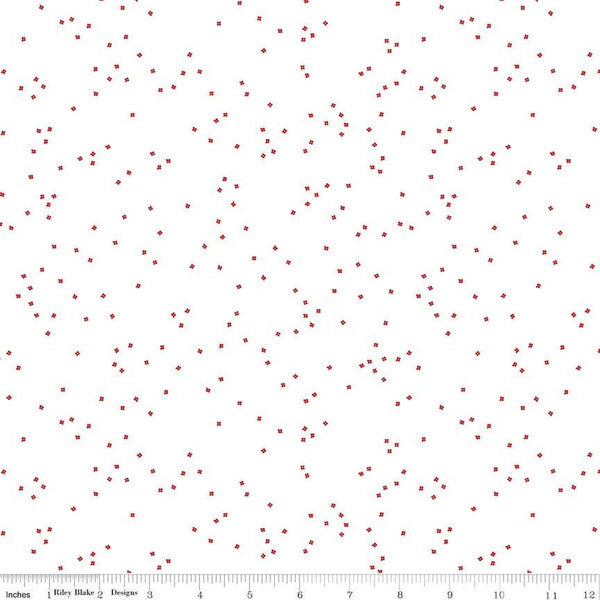 RB Blossoms On White In Color Red