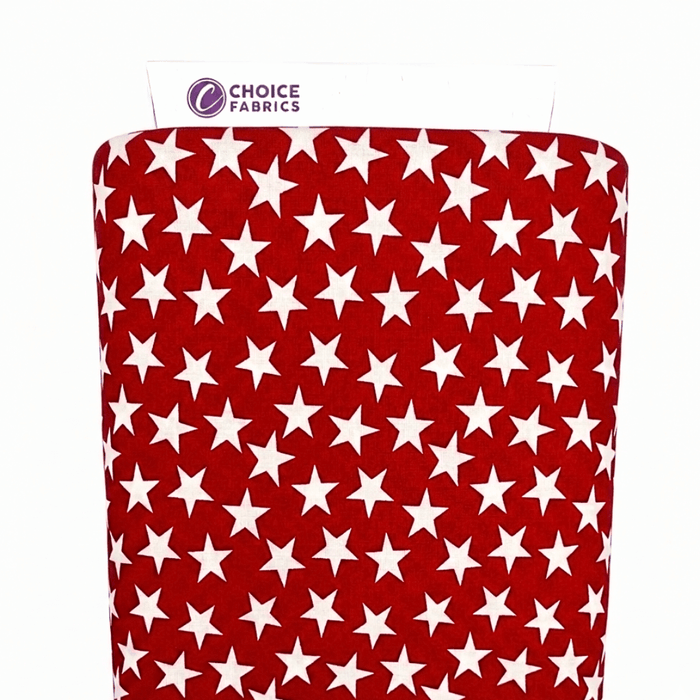 3-Yard Pack - Patriotic Stars 108" Supreme Backings - Large White Stars on Red