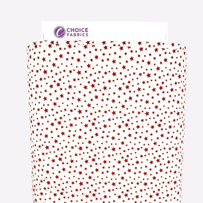 3-Yard Pack - Patriotic Stars 108" Supreme Backings - Red Stars on White