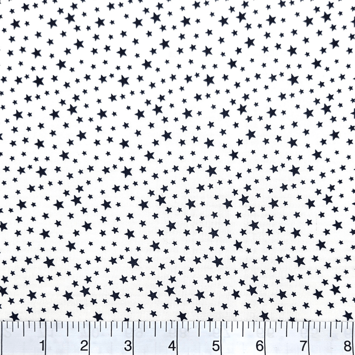 3-Yard Pack - Patriotic Stars 108" Supreme Backings - Navy Stars on White