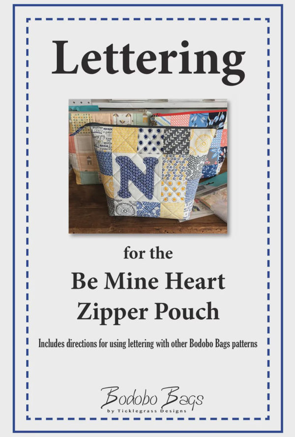 Bodobo Bags Lettering Pack Pattern