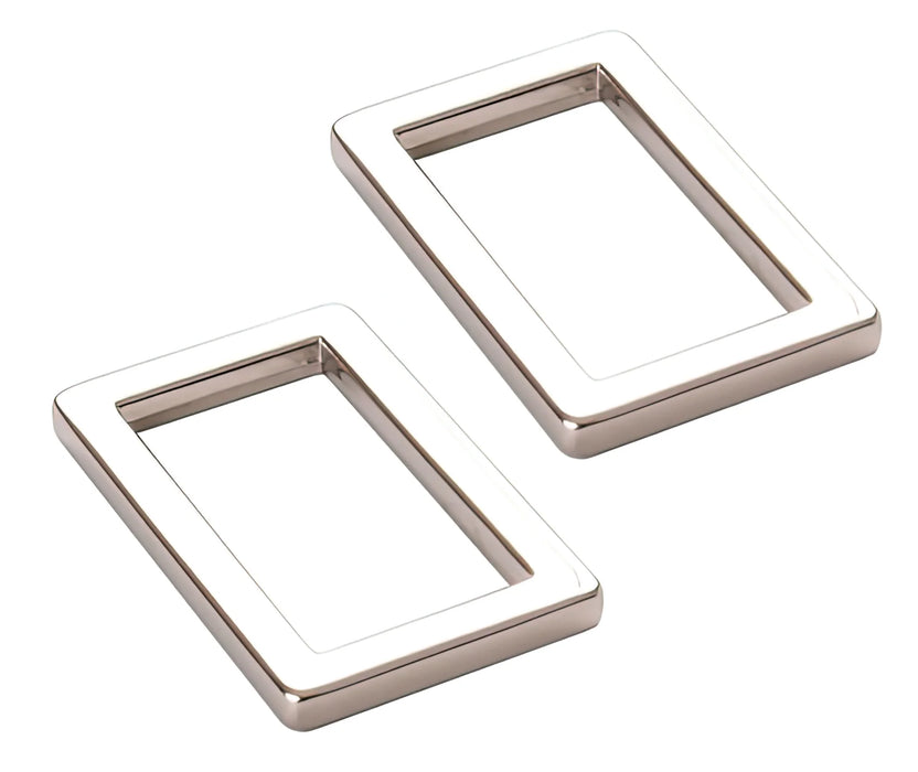 byAnnie Rectangle Ring Flat 1in Nickel Set of Two