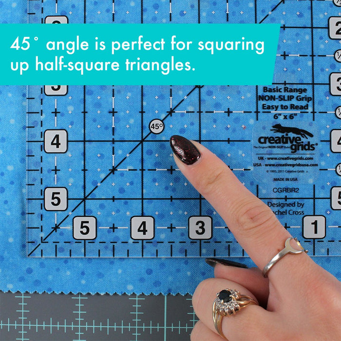 Creative Grids Basic Range 6in Square Quilt Ruler