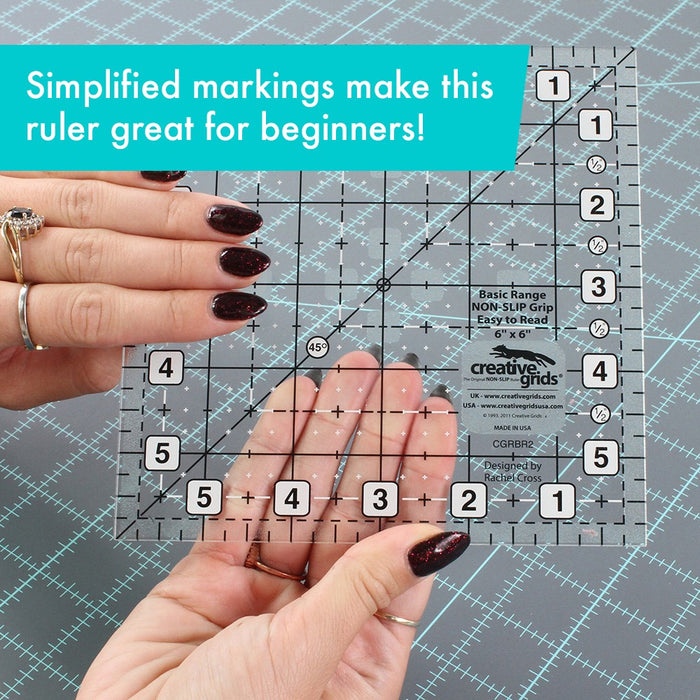 Creative Grids Basic Range 6in Square Quilt Ruler